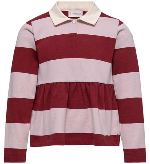 Moncler Polobluse - Rød/Rosastribet