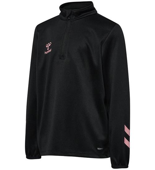 Hummel Sweatshirt - hmlShimmer Half Zip - Black/Bridal Rose