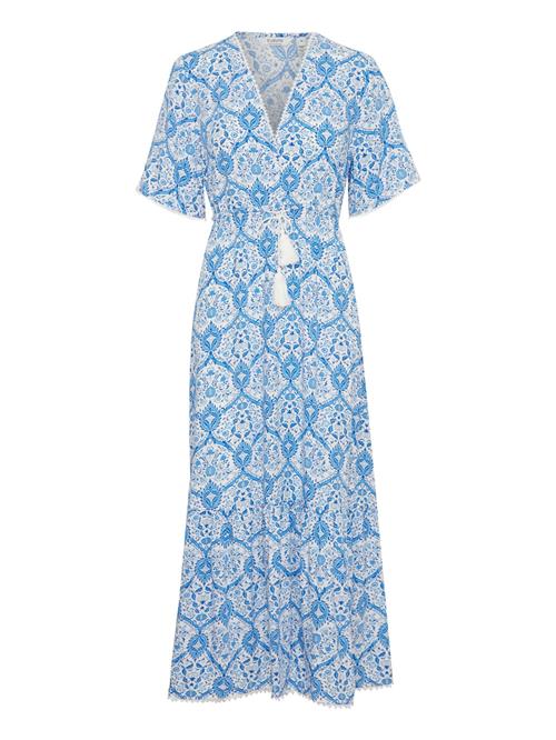 b.young Kjole 'HALBA'  lyseblå / hvid