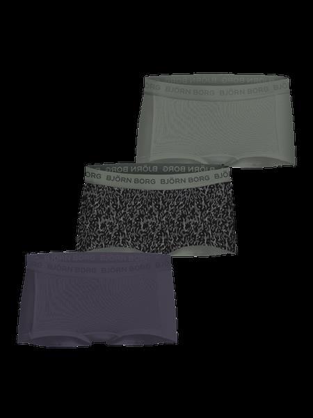 Björn Borg Cotton Stretch Boxer Shorts 3-pack Grøn, 146-152
