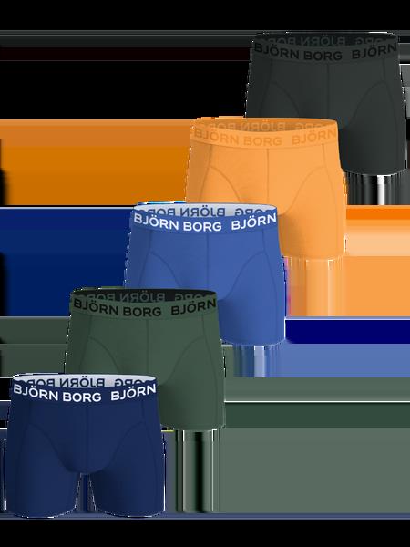 Björn Borg Cotton Stretch Boxers 5-pack Blå, 134-140