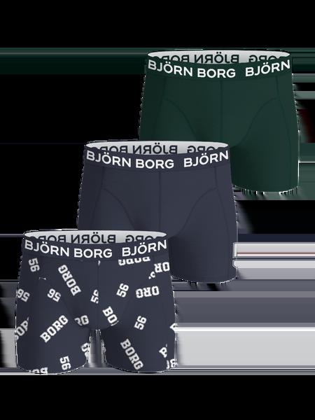 Björn Borg Cotton Stretch 56 Boxers 3-pack Grøn, S
