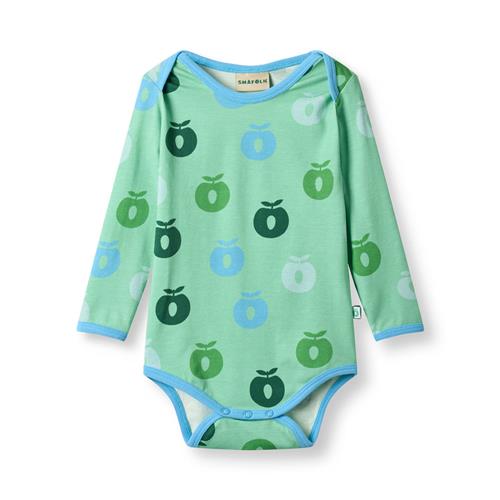 Småfolk Ulm Langærmet Krop Spring Meadow  Spring Meadow 74 cm  Grøn  74 cm  kvinde