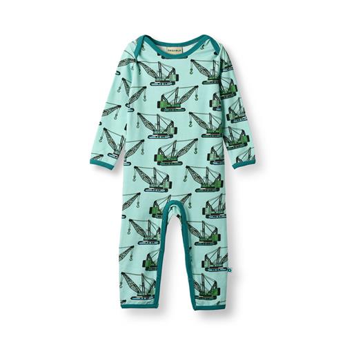 Småfolk Ulm Langærmet Onesie Mint Haven  Mint Haven 68 cm  Grøn  68 cm  mand