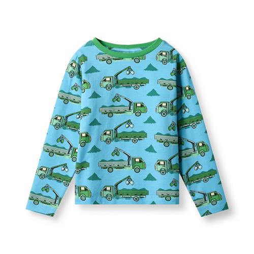 Småfolk Gala Langærmet Top Pool Blue  Pool Blue 5-6 Y  Blå  5-6 år  mand