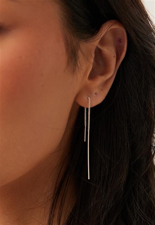 Pilgrim Tahoe Chain Earrings Silver-pl