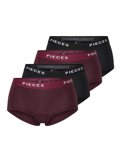 PIECES Panty  aubergine / sort / hvid