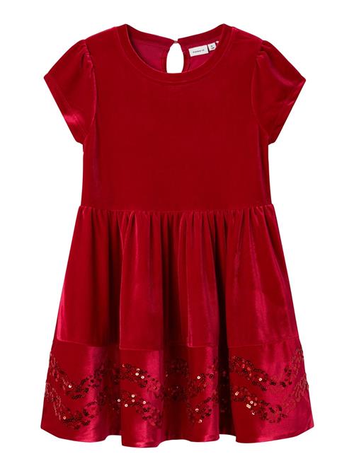 NAME IT Kjole  mørkerød