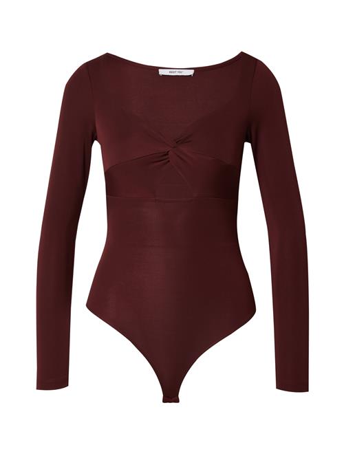 Se ABOUT YOU Shirtbody 'Paige'  mørkerød hos About You