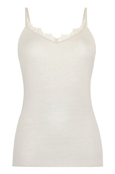 Hunkemöller super soft blondebluse med V-hals og kashmir Hvid