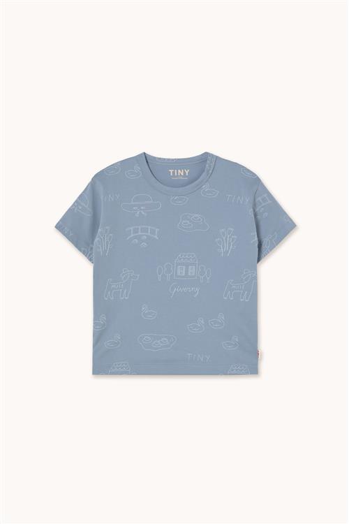 Tinycottons Tiny Giverny Strikket T-shirt Grey  Grey 10 Y  Grå  10 år  mand
