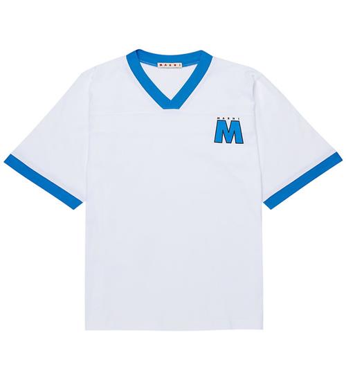 Se Marni T-Shirt - Hvid/Marine Bluette hos KidsWorld
