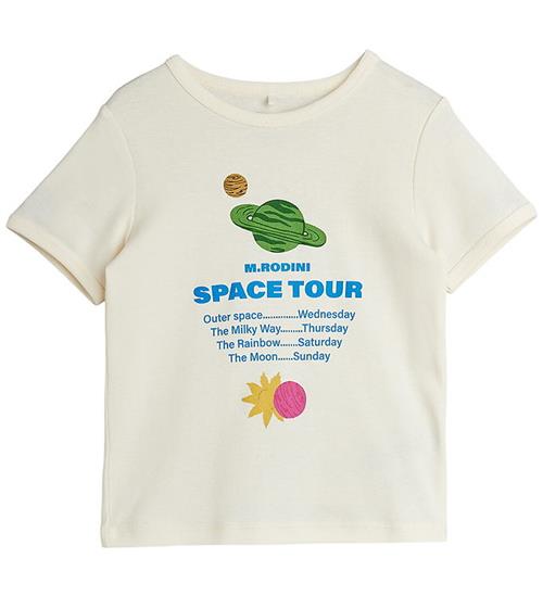 Mini Rodini T-shirt - Space Tour - Off-White