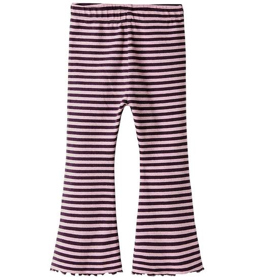 Name It Leggings - Bootcut - Hulmønster - NmfBensa - Blackberry