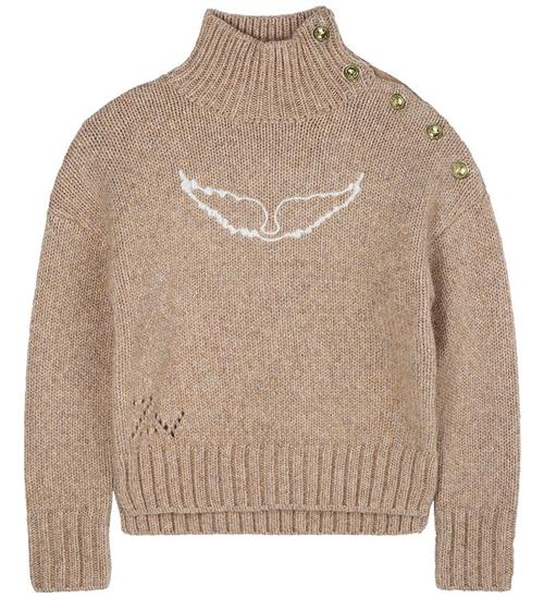 Zadig & Voltaire Bluse - Alma - Uld/Polyamid - Chinabraun