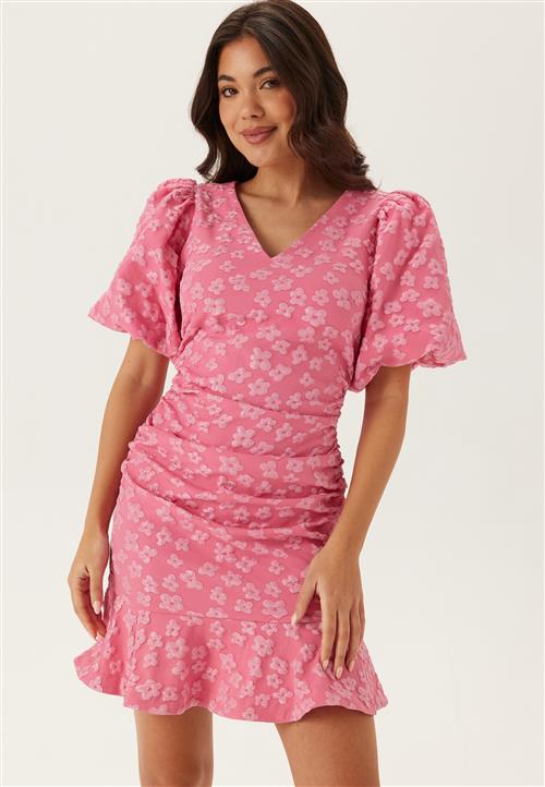 Bubbleroom Occasion Jacquard Flounce Short Dress