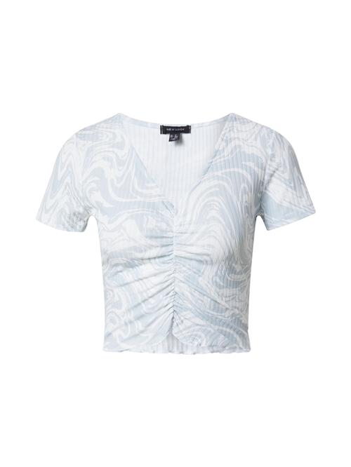 NEW LOOK Shirts 'MARBLE'  lyseblå / hvid