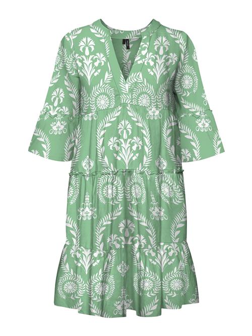 VERO MODA Blusekjole 'Dicthe'  grøn / hvid