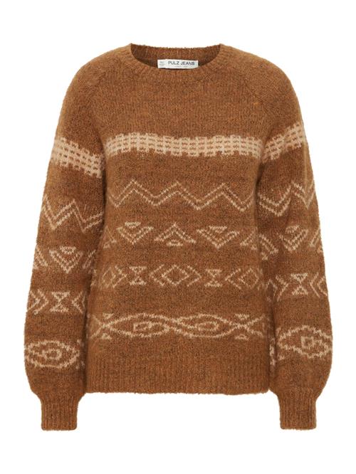 PULZ Jeans Pullover 'Mimi'  creme / umbra