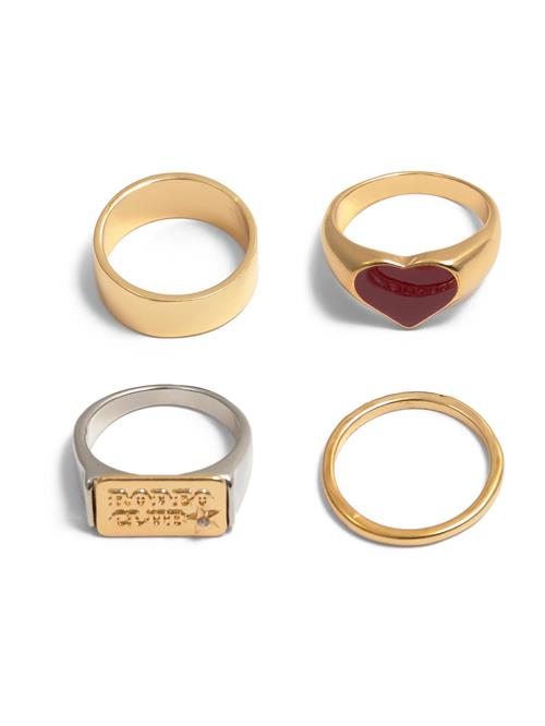 Se Pull&Bear Ring  guld / mørkerød / sølv hos About You