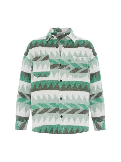 Dandalo Skjorte  lysegrå / grøn / oliven / mint