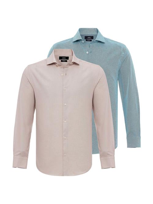 Antioch Skjorte  cappuccino / smaragd