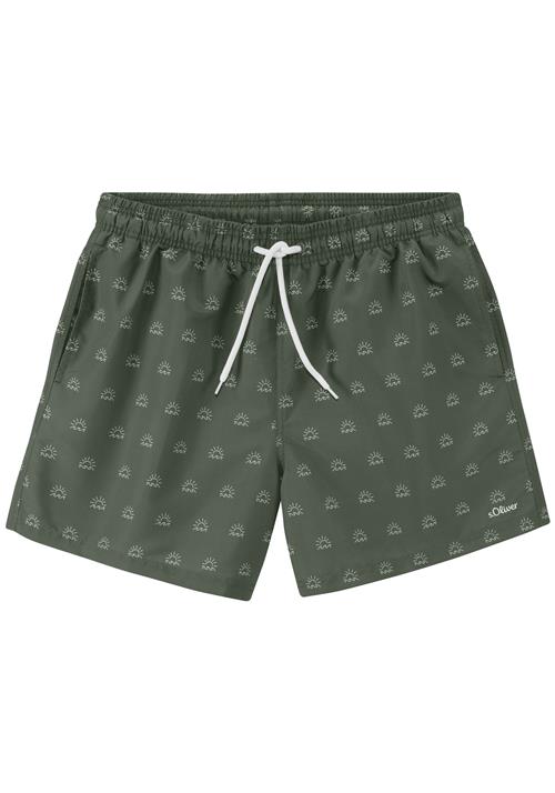 s.Oliver Badeshorts  oliven / hvid