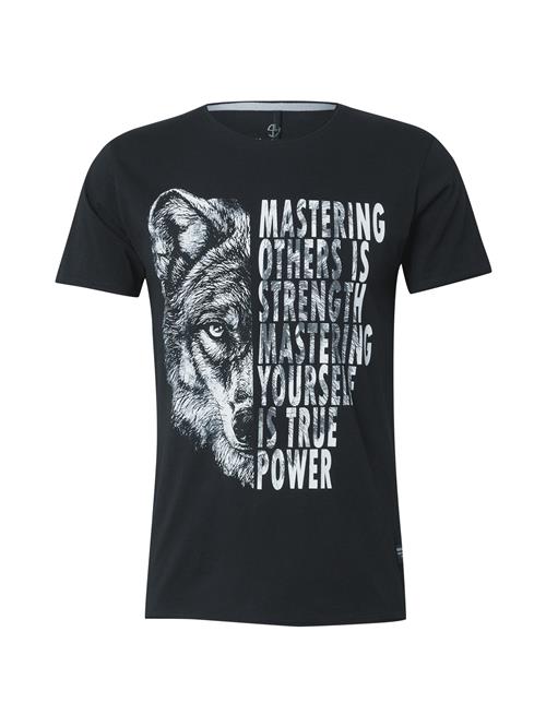 Key Largo Bluser & t-shirts 'Mastering'  grå / sort / hvid