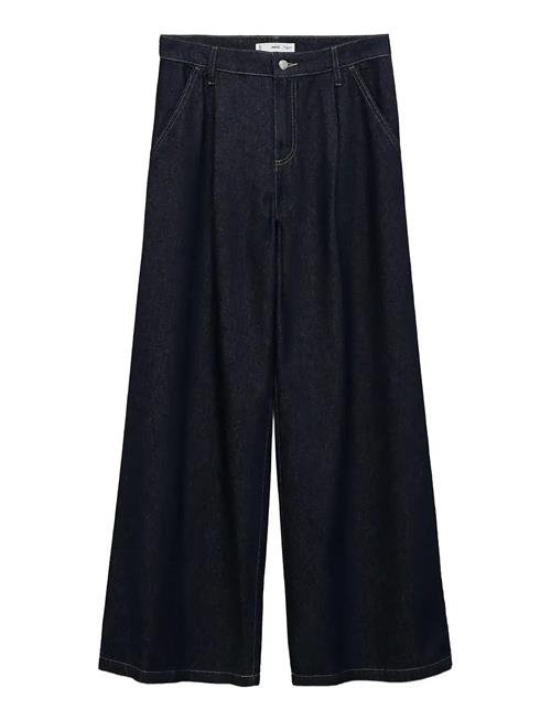 Mango | Wide Leg Pleated Jeans | 42