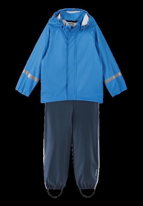 Reima Tihku Regn-outfit Cool Blue  Cool Blue-92 cm  Blå  92 cm  unisex