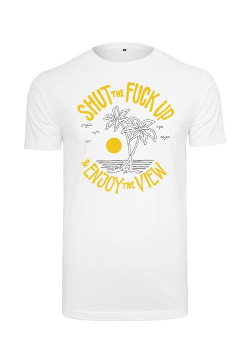 Mister Tee Bluser & t-shirts 'Shut the Fuck Up & Enjoy The View'  gul / lysegrå / hvid