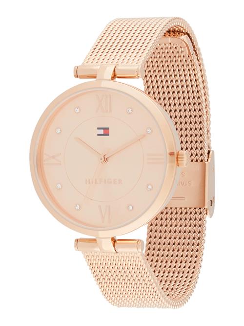 Se TOMMY HILFIGER Analogt ur 'ELLA'  blå / rosa guld / hvid hos About You