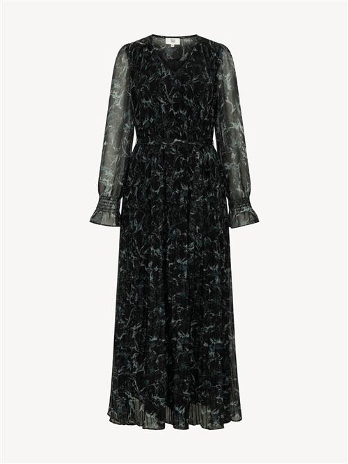 Se Noa Noa Kjole 'Cath'  lysegrå / petroleum / sort hos About You