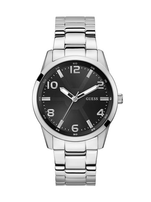 GUESS Analogt ur 'MONTE'  sort / sølv / hvid