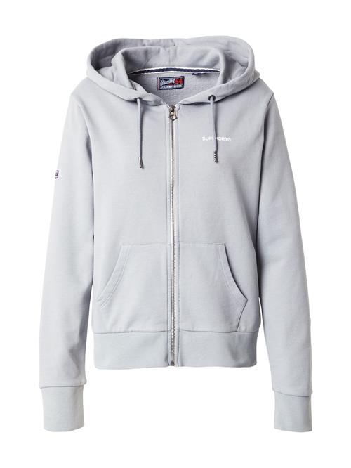 Superdry & Co Sweatjakke  grå / hvid