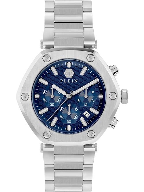 Philipp Plein Analogt ur  blå / sølv