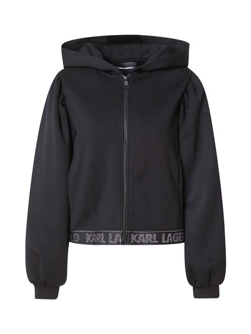 Karl Lagerfeld Sweatjakke  sort / sølv