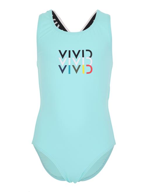 VIVID Badedragt  lyseblå / rød / sort / hvid