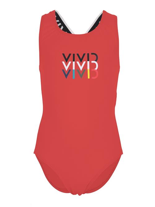 VIVID Badedragt  mørkegrøn / rød / sort / hvid