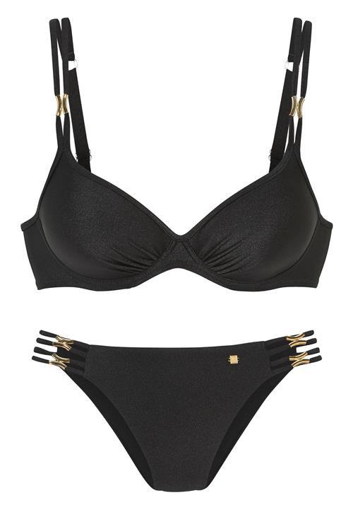 Se JETTE Bikini  guld / sort hos About You