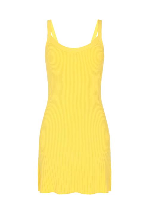 MYMO Strikkjole  gul