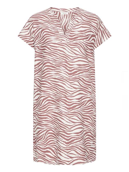 b.young Sommerkjole 'Falakka'  beige / mørkerød