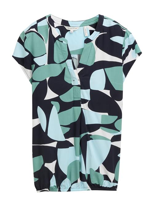 Se TOM TAILOR Bluse  pastelblå / mørkeblå / carminrød / offwhite hos About You