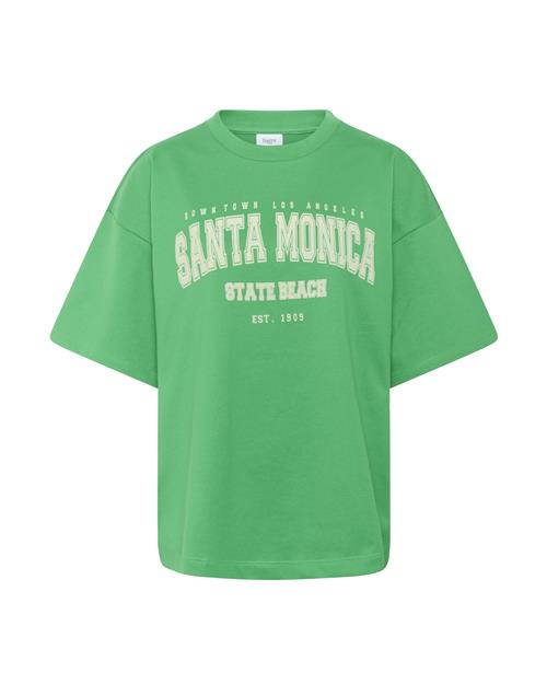 SAINT TROPEZ Shirts 'Zalila'  lysebeige / græsgrøn