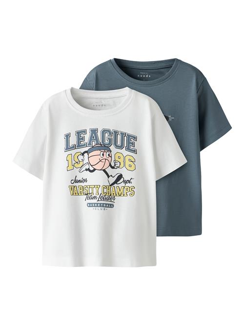 NAME IT Shirts 'NMMVICTOR'  safir / gul / sort / hvid