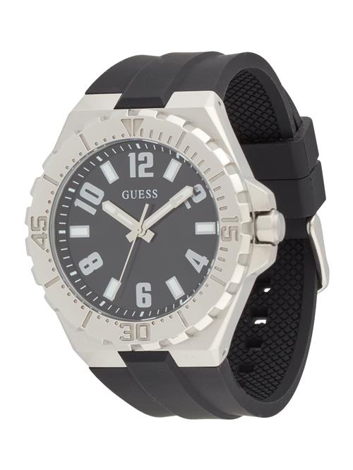 GUESS Analogt ur 'CAMPUS'  sort / sølv