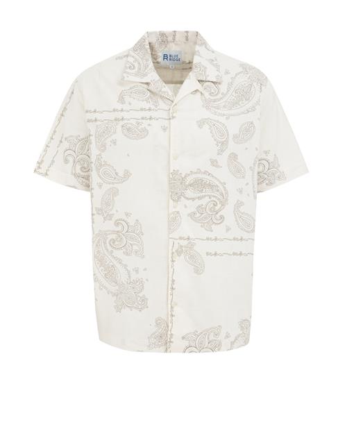 WE Fashion Skjorte  taupe / offwhite