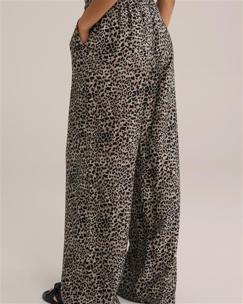 WE Fashion Bukser  brun-meleret / sort