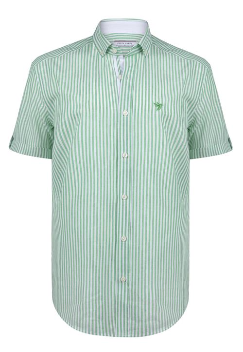 Felix Hardy Skjorte  grøn / hvid