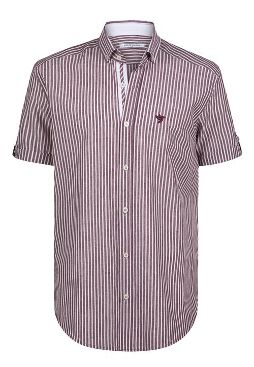 Felix Hardy Skjorte  bordeaux / hvid